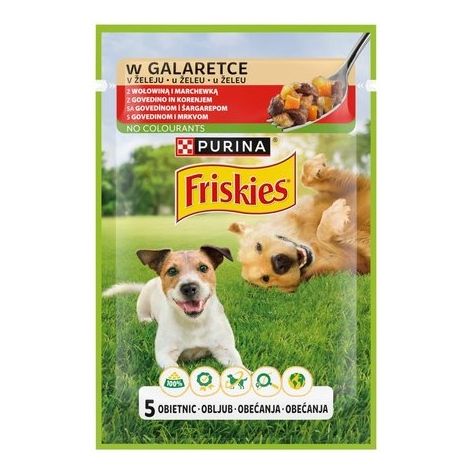 Friskies Dog Adult Wołowina i marchewka w galaretce saszetka 85g