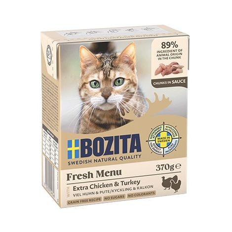 Bozita z Kurczakiem i indykiem - kawałki w sosie kartonik 370g