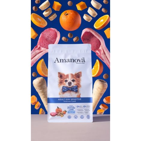 Amanova Dog Adult Mini Sensitive Delicious Lamb - jagnięcina 2kg - 2