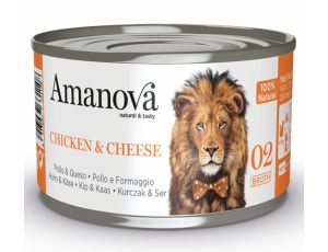 Amanova Kot Chicken & Cheese w bulionie puszka 70g