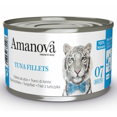 Amanova Kot Tuna Fillets w bulionie puszka 70g