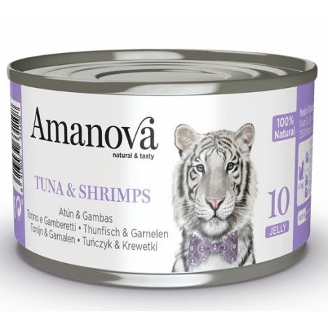 Amanova Kot Tuna & Shrimps w galaretce puszka 70g