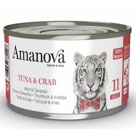 Amanova Kot Tuna & Crab w galaretce puszka 70g