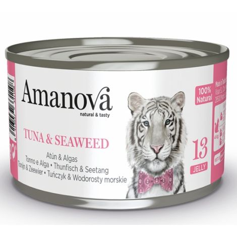 Amanova Kot Tuna & Seaweed w galaretce puszka 70g