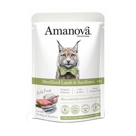 Amanova Kot Sterilised Lamb & Sardine saszetka 85g