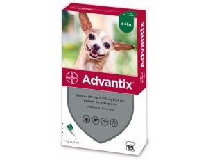 Advantix Spot-On dla psa do 4kg - roztwór przeciwko pchłom i kleszczom - 1 pipeta w opakowaniu