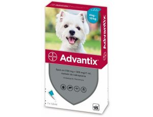 Advantix Spot-On dla psa 4-10kg - roztwór przeciwko pchłom i kleszczom - 1 pipeta w opakowaniu