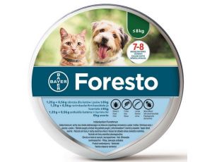 Bayer Foresto Obroża 1,25g + 0,56g  dla kotów i małych psów <8kg