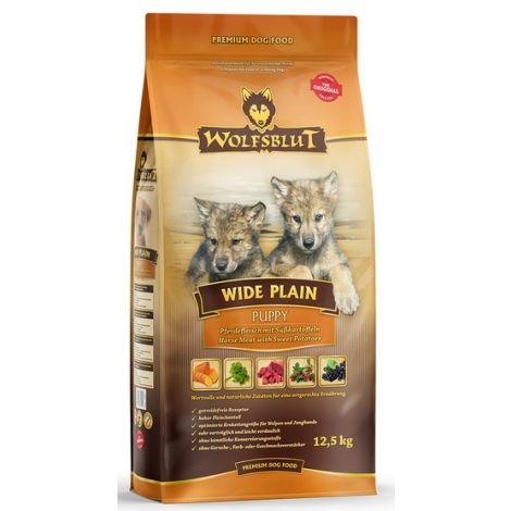 Wolfsblut Dog Wide Plain Puppy - konina i bataty 12,5kg