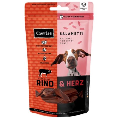 Chewies Beef Salametti wołowina z sercami 60g - 2