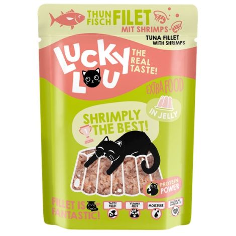Lucky Lou Extrafood Tuńczyk i krewetki w galaretce saszetka 70g - 2