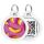 Collar WauDog Smart ID Zawieszka z QR-paszportem okrągła 3cm banany na różu