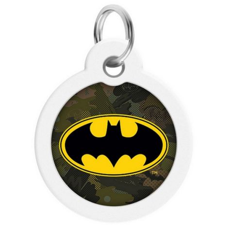 Collar WauDog Smart ID Zawieszka z QR-paszportem okrągła 3cm batman zielony - 2