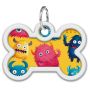 Collar WauDog Smart ID Zawieszka z QR-paszportem kość 4x3cm futrzane potwory - 2