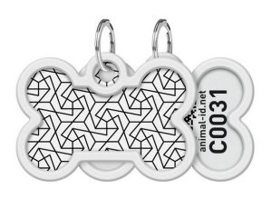 Collar WauDog Smart ID Zawieszka z QR-paszportem kość 4x3cm geometria