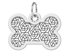 Collar WauDog Smart ID Zawieszka z QR-paszportem kość 4x3cm geometria - 2