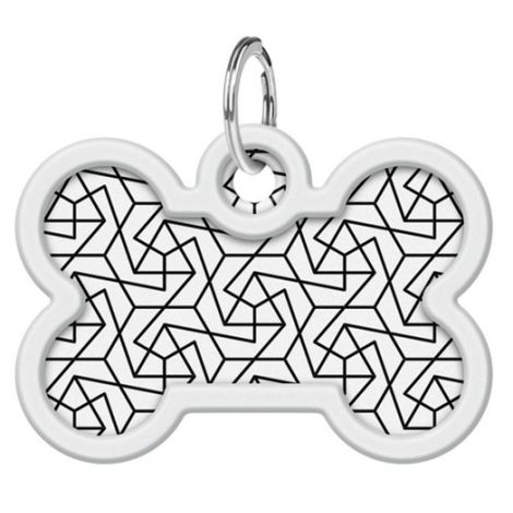 Collar WauDog Smart ID Zawieszka z QR-paszportem kość 4x3cm geometria - 2