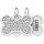 Collar WauDog Smart ID Zawieszka z QR-paszportem kość 4x3cm geometria