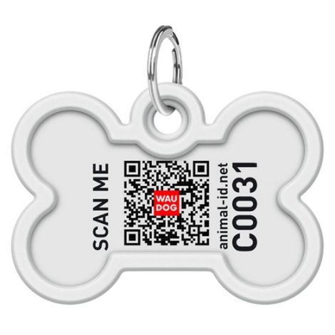 Collar WauDog Smart ID Zawieszka z QR-paszportem kość 4x3cm NASA21 - 3