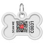 Collar WauDog Smart ID Zawieszka z QR-paszportem kość 4x3cm NASA21 - 3