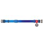 Collar WauDog Nylon Mono Obroża nylonowa odblaskowa z QR-paszportem, plastikowy fastex, L 25mm/33-49cm niebieska - 2