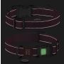 Collar WauDog Nylon Mono Obroża nylonowa odblaskowa z QR-paszportem, plastikowy fastex, L 25mm/33-49cm niebieska - 4