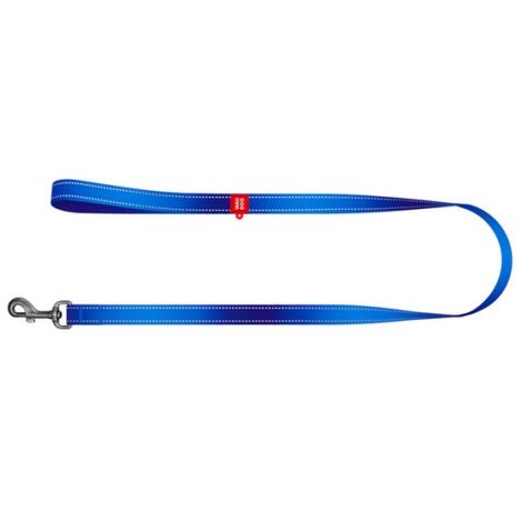 Collar WauDog Nylon Mono Smycz nylonowa odblaskowa L-XXL 25mm/200cm niebieska - 2