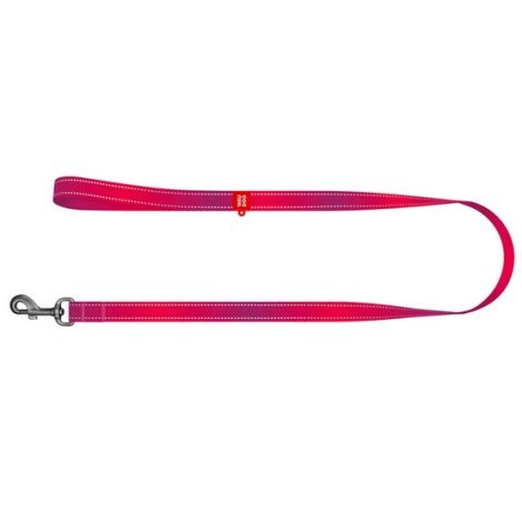 Collar WauDog Nylon Mono Smycz nylonowa odblaskowa S 15mm/200cm różowa - 2
