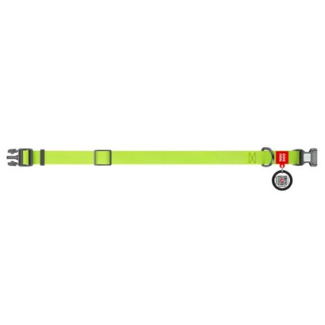 Collar Waterproof Obroża wodoodporna z QR-paszportem, plastikowy fastex, L 25mm/33-49cm jasnozielona - 2
