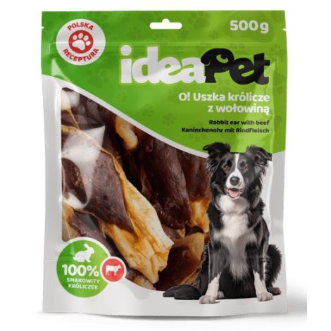 IdeaPet Uszka królicze z wołowiną 500g - 2
