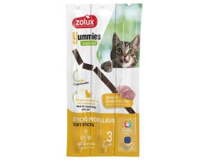 Zolux Yummies Miękki przysmak dla kota - Pałeczki Indyk & Wątróbka 3x5g